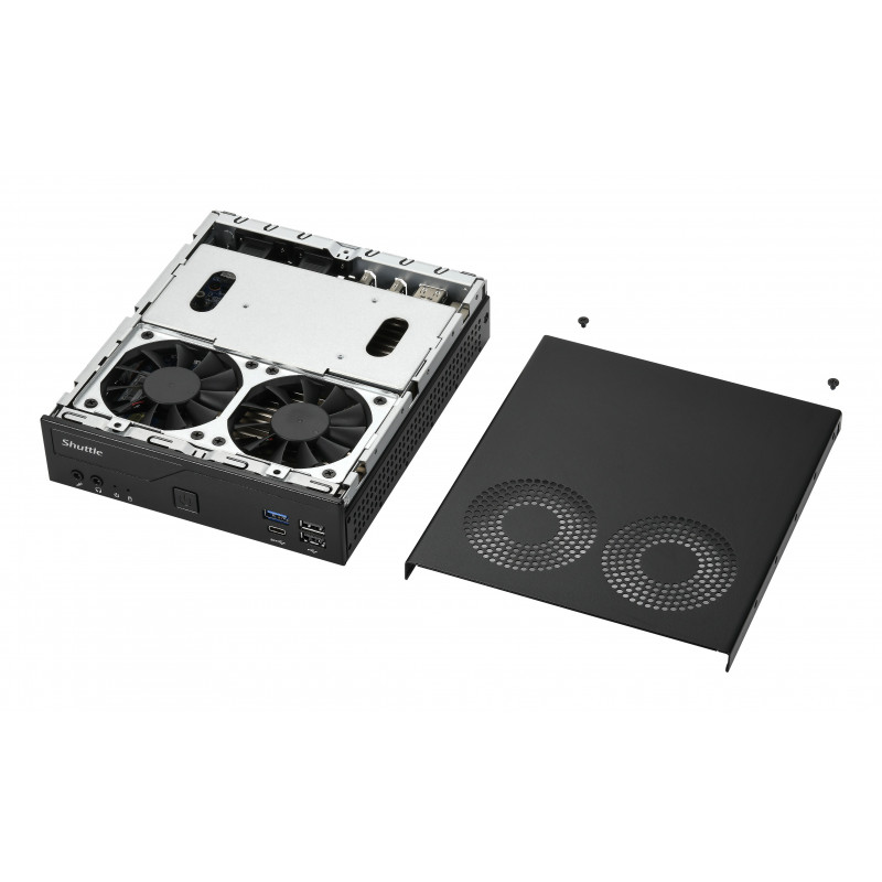 Shuttle DH610V2 XPC Slim Barebone Mini PC, LGA1700, 8 GB de RAM DDR5, preto