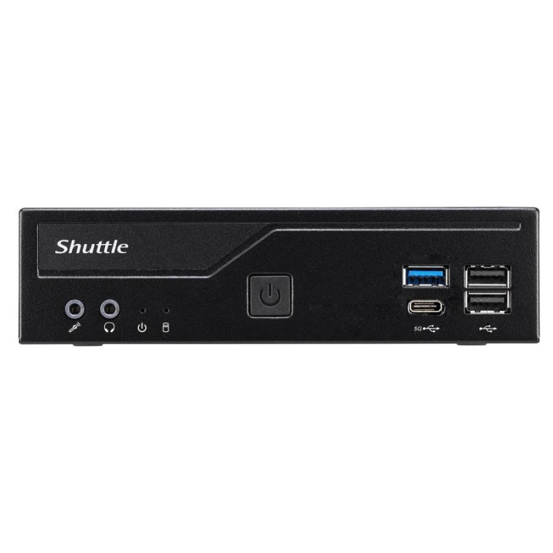 Shuttle DH610V2 XPC Slim Barebone Mini PC, LGA1700, 8 GB de RAM DDR5, preto