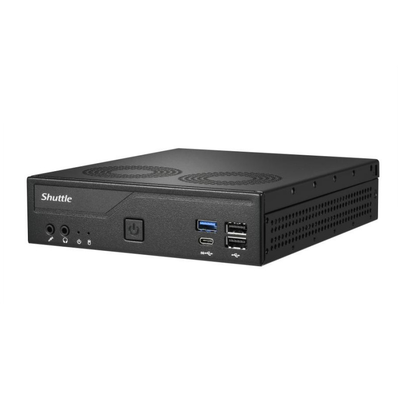 Shuttle DH610V2 XPC Slim Barebone Mini PC, LGA1700, 8 GB de RAM DDR5, preto