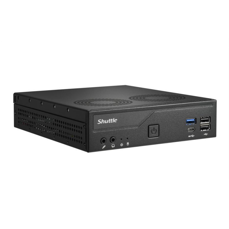 Shuttle DH610V2 XPC Slim Barebone Mini PC, LGA1700, 8 GB de RAM DDR5, preto