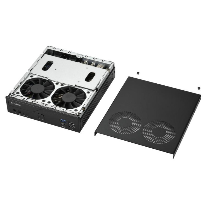 Shuttle DH610V2 XPC Slim Barebone Mini PC, LGA1700, 8 GB de RAM DDR5, preto