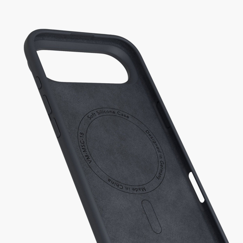 Vonmählen capa de silicone macia para Apple iPhone 17 Air, azul-marinho (MSC00098)