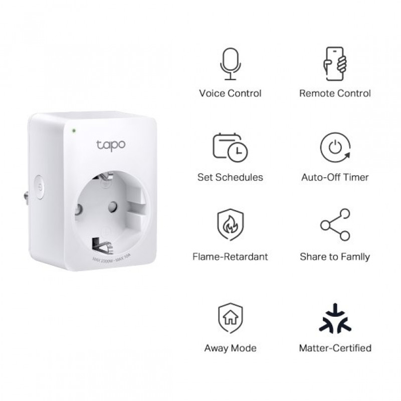 TP-Link Tapo P100M Mini tomada inteligente Wi-Fi (EU)