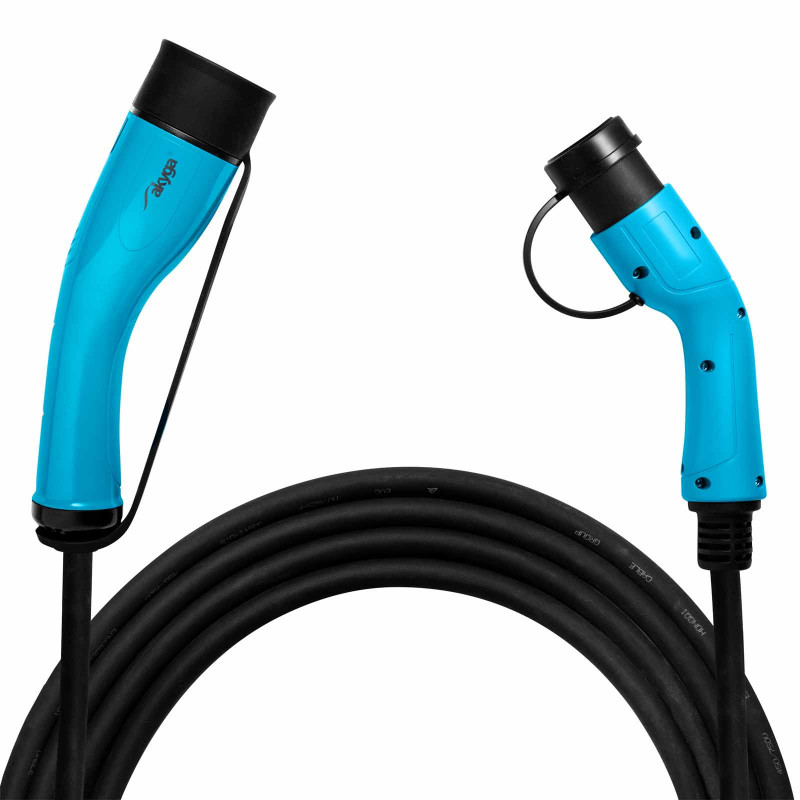 Akyga AK-EC-16 cabo de carregamento para carros elétricos Type 2 / Type 2, trifásico 32 A 22 kW, 6 m