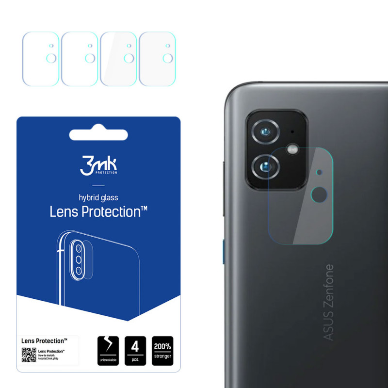 3MK Lens Protection Asus Zenfone 8 vidro protetor para lente da câmara (4 un.)