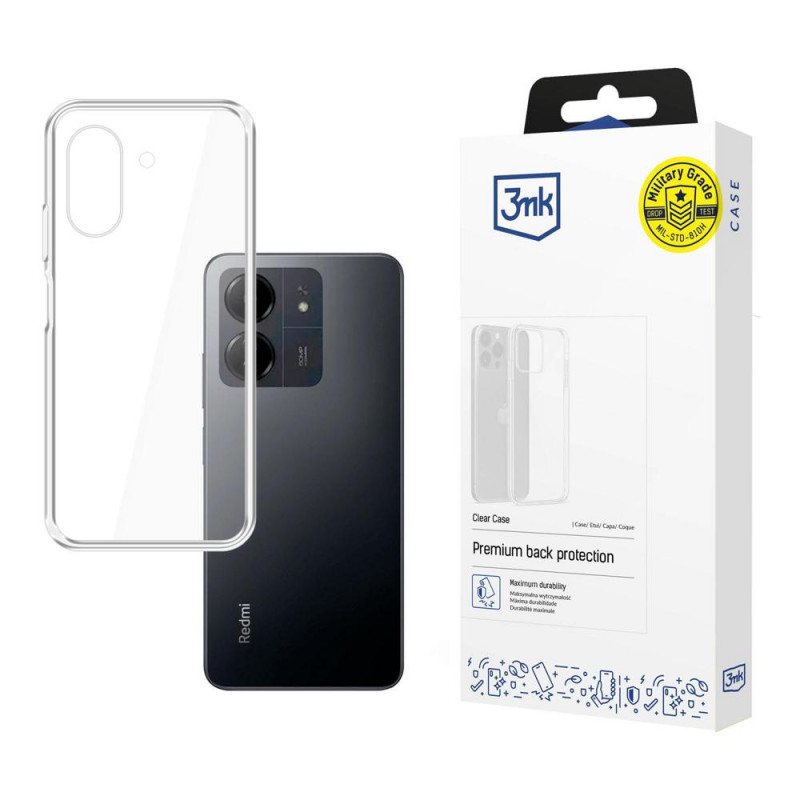 3MK Clear Case Redmi 13C / POCO C65 capa, transparente