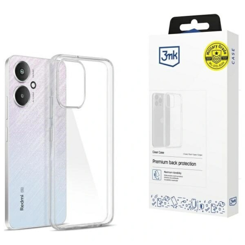 3MK Clear Case Xiaomi Redmi 13C 5G, transparente