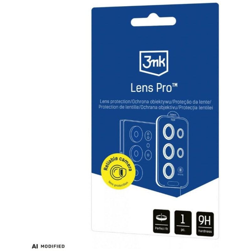 3MK Lens Protection Pro Samsung Galaxy S26 FE protetor de lente da câmara, vidro temperado, preto