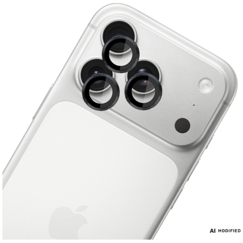3MK Lens Protection Pro Apple iPhone 18 Pro / 18 Pro Max protetor de lente da câmara, vidro temperado, preto