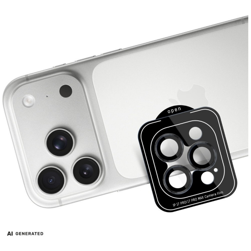 3MK Lens Protection Pro Apple iPhone 18 Pro / 18 Pro Max protetor de lente da câmara, vidro temperado, preto