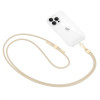 Tech-Protect C2S alça tiracolo de corda para telemóvel, Bege/dourado