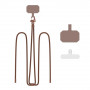 Alça transversal para telemóvel Tech-Protect C5S Rope Crossbody Strap, castanho chocolate