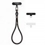 Tech-Protect C11S correia de pulso de corda para telemóvel, preto obsidiana