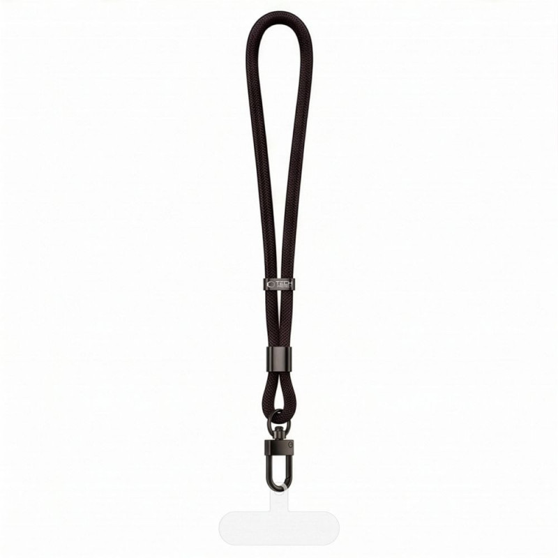 Tech-Protect C11S correia de pulso de corda para telemóvel, preto obsidiana