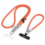 Tech-Protect C10S Rope Crossbody & Wrist conjunto de alças para telemóvel, laranja/titânio