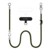 Tech-Protect C10S Rope Crossbody & Wrist conjunto de alças para telemóvel, verde-azeitona/titânio