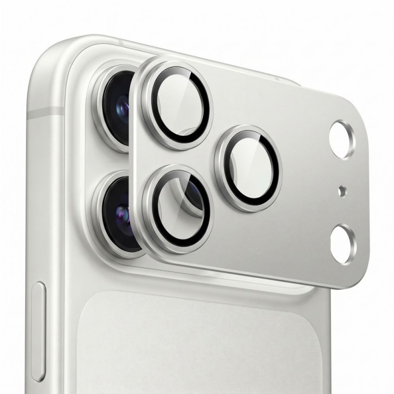 Protetor de lente da câmara Tech-Protect Camfull Fit+ para Apple iPhone 18 Pro, prateado