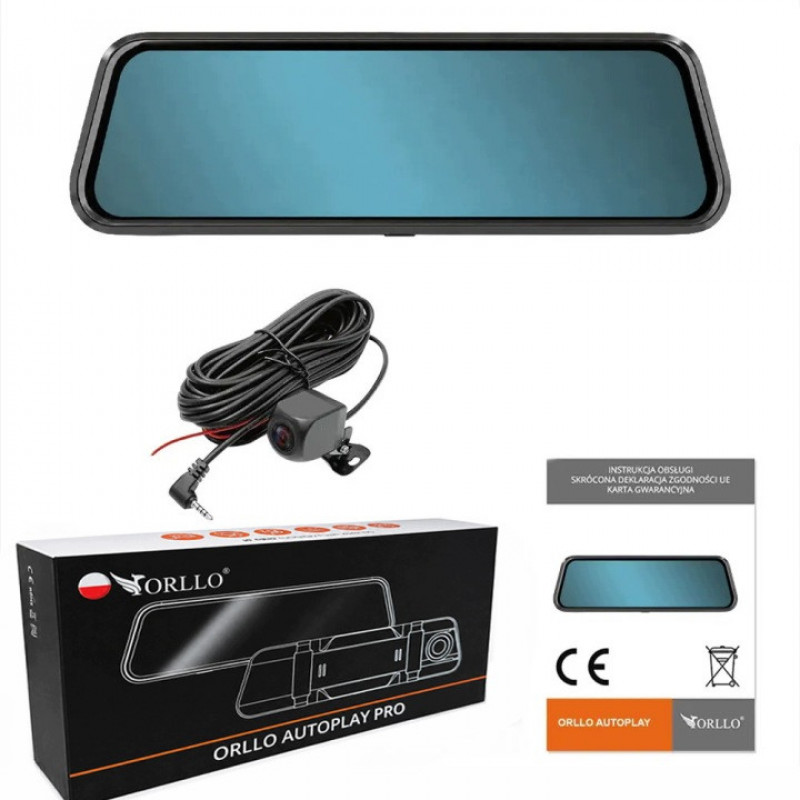 ORLLO Autoplay PRO 4K câmara automóvel frontal e traseira, GPS, Wi-Fi
