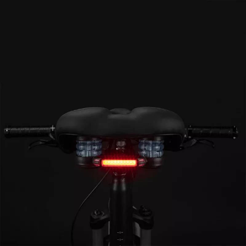 Rockbros 38218916002 Selim de bicicleta MTB com luz, preto