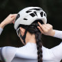 Rockbros LK-15 Capacete de bicicleta de fibra de carbono 58-62 cm, branco