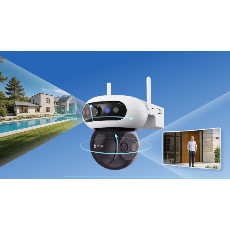 Ezviz C90f Triple 3K (5MP+5MP+5MP) câmara IP, Wi-Fi