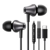 Auriculares intra-auriculares com fio Ugreen EP105 USB-C, 1.2 m, pretos