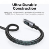 Ugreen L530 cabo USB-C para USB-C, PD 240 W, 480 Mbps, com ecrã, 2 m, preto
