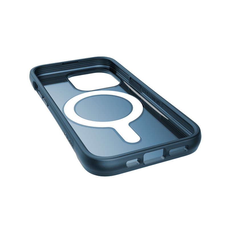 Capa X-Doria Raptic Clutch MagSafe XDR222 para Apple iPhone 14 Pro, azul-marinho
