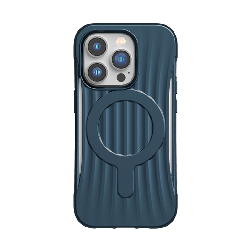 Capa X-Doria Raptic Clutch MagSafe XDR222 para Apple iPhone 14 Pro, azul-marinho