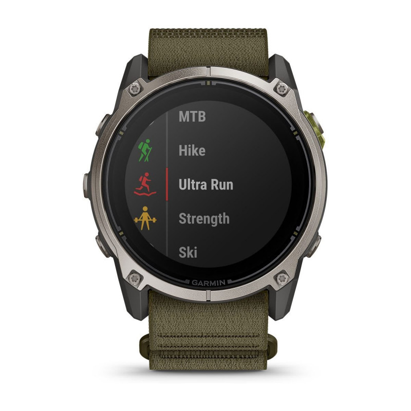 Smartwatch GPS Garmin Enduro 4 com bracelete de tecido ComfortFit verde-azeitona escuro (010-04799-01)