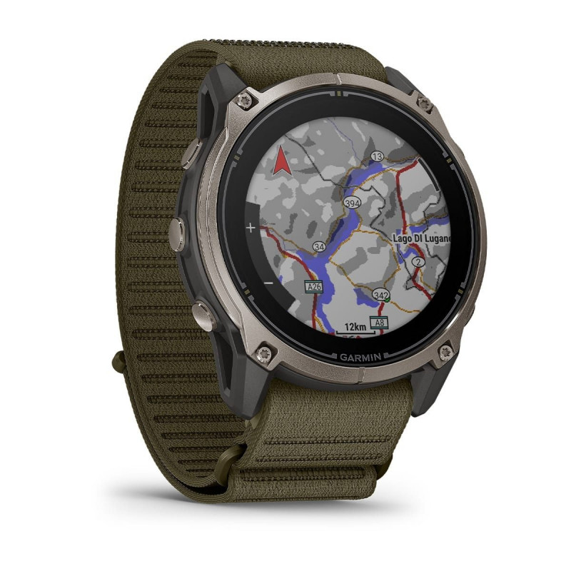 Smartwatch GPS Garmin Enduro 4 com bracelete de tecido ComfortFit verde-azeitona escuro (010-04799-01)