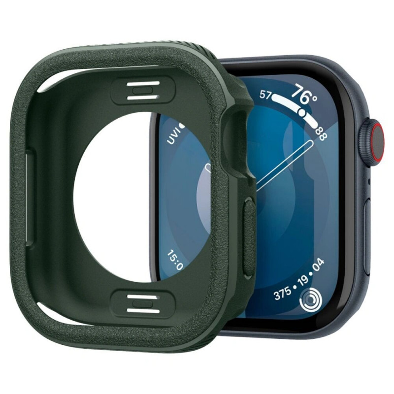 Spigen Caseology Vault capa para Apple Watch 10 / 11 46 mm, Verde meia-noite