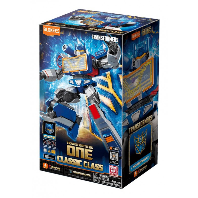 Blokees Transformers One Classic Class 17 Soundwave figura colecionável 71183