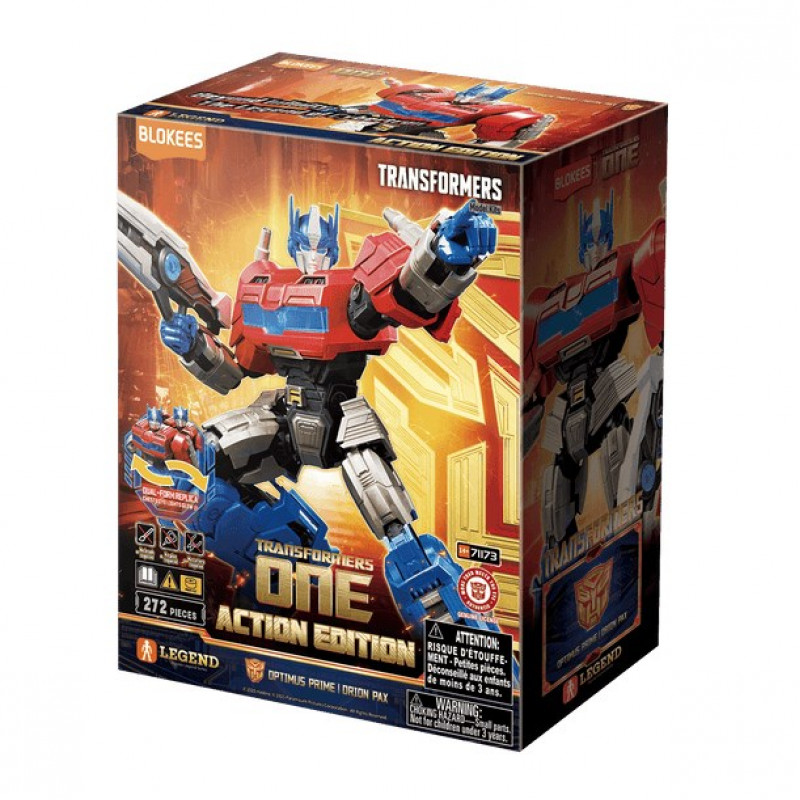 Blokees Transformers Action Edition Optimus Prime / Orion Pax figura colecionável 71173
