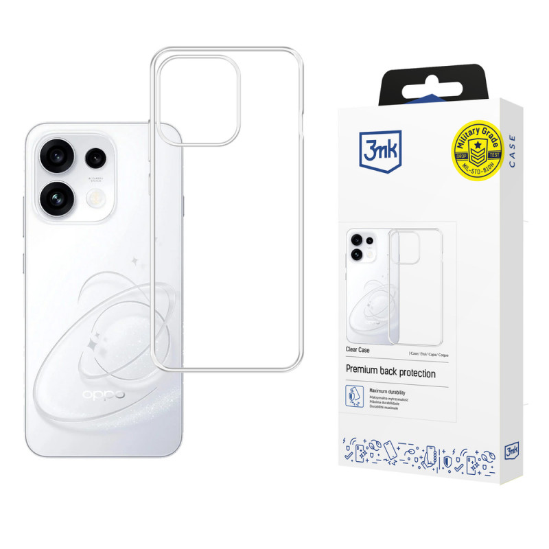 Capa transparente 3MK para Oppo Reno 16 F / Reno 16 FS, transparente