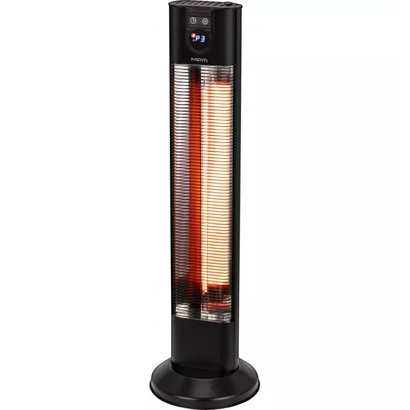 MPM MUG-26 aquecedor de infravermelhos de fibra de carbono para pátio, preto