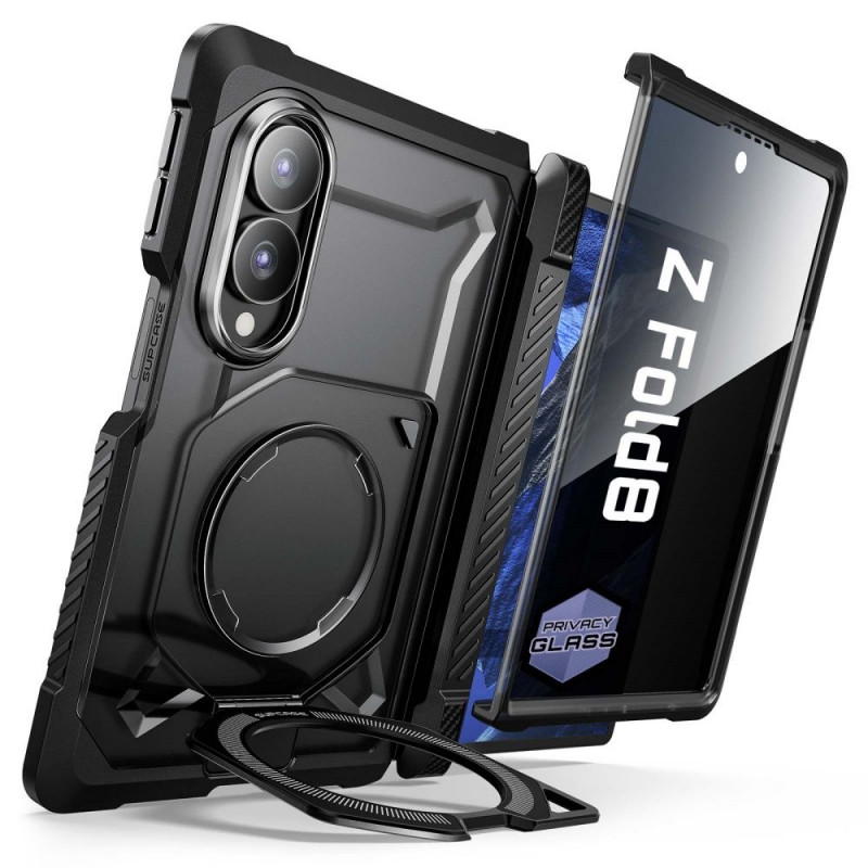 Supcase UB Grip Mag MagSafe Privacy Capa com Vidro de Privacidade para Samsung Galaxy Z Fold 8, Preta