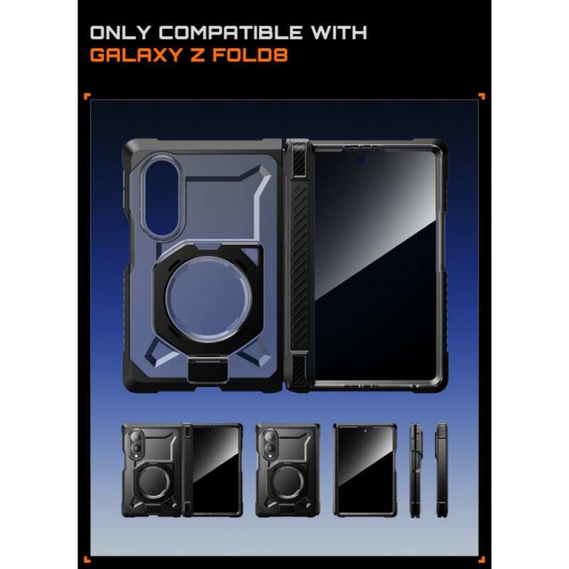 Supcase UB Grip Mag MagSafe Privacy Capa com Vidro de Privacidade para Samsung Galaxy Z Fold 8, Preta