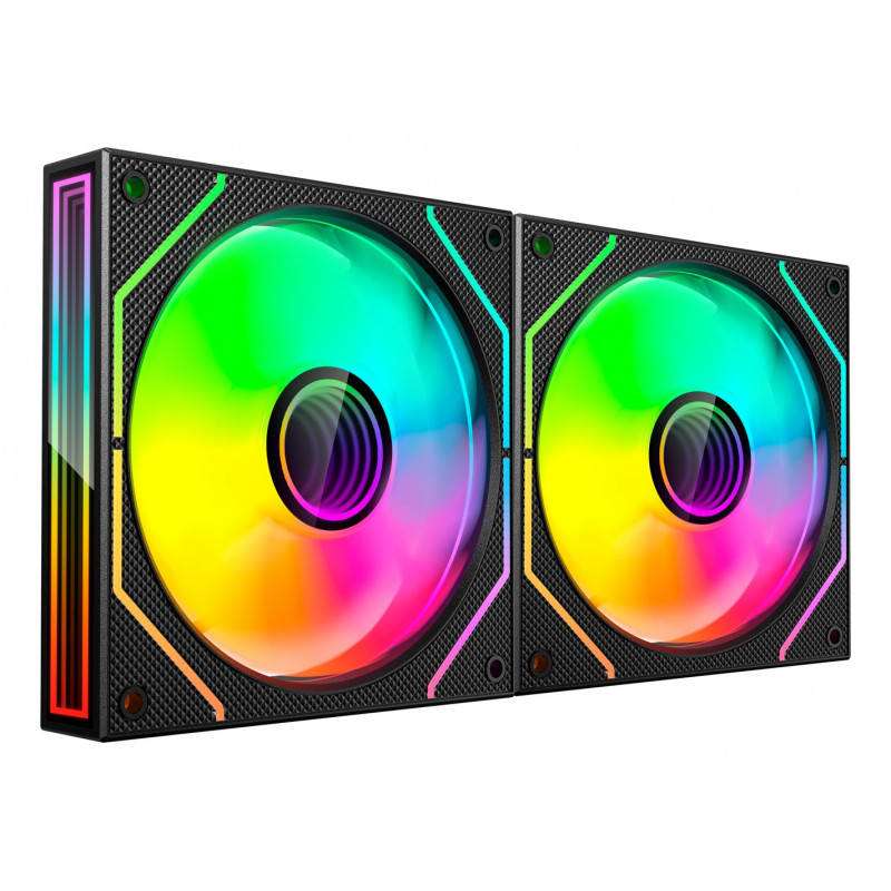 Tacens Mars Gaming MF3DPROX2 Ventoinhas de caixa de 12 cm para computador, ARGB, pretas, 2 unidades