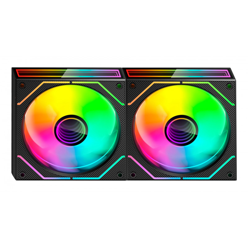 Tacens Mars Gaming MF3DPROX2 Ventoinhas de caixa de 12 cm para computador, ARGB, pretas, 2 unidades