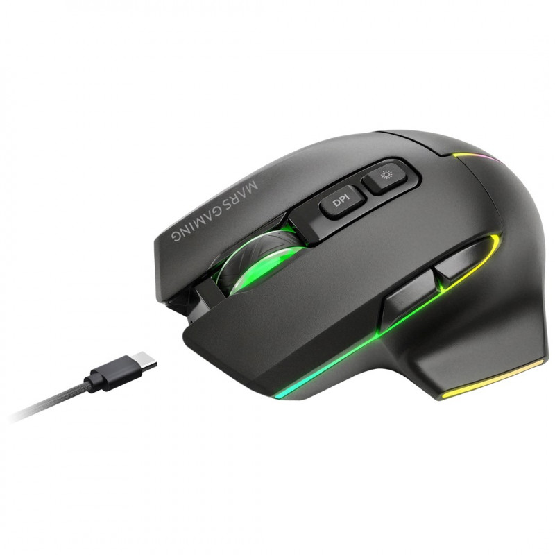 Tacens Mars Gaming MMW-VECTOR rato gaming sem fios, 12000 DPI, Bluetooth 5.4, 2.4 GHz