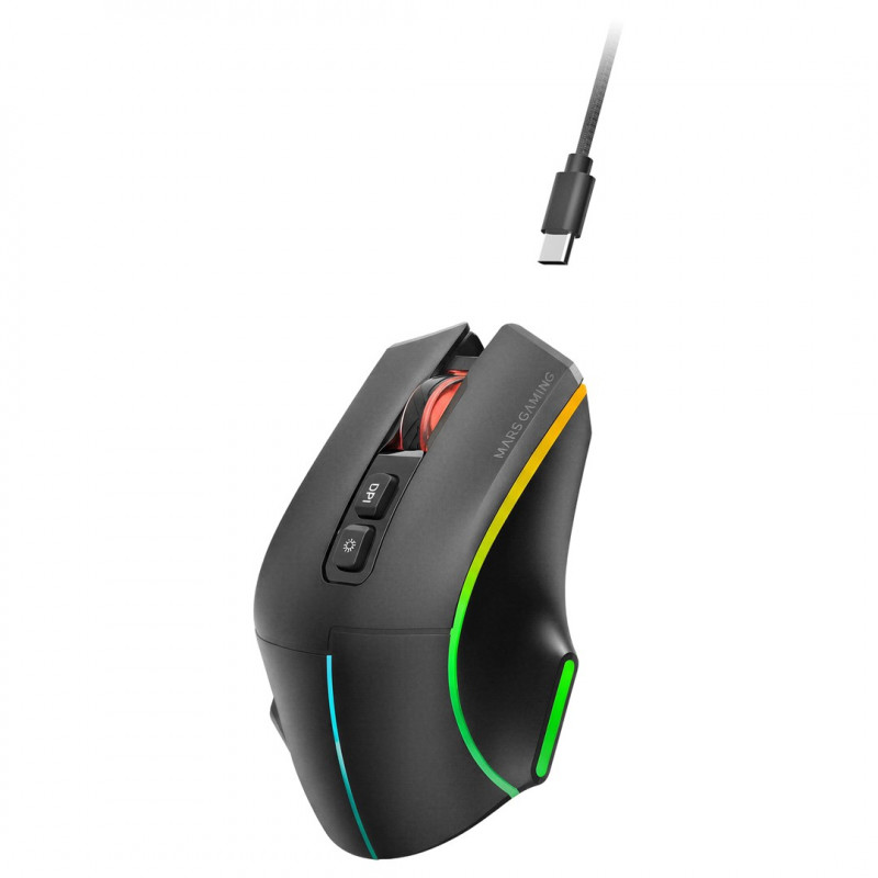 Tacens Mars Gaming MMW-VECTOR rato gaming sem fios, 12000 DPI, Bluetooth 5.4, 2.4 GHz