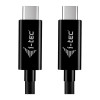 Cabo de carregamento USB-C i-tec, 1,8 m, USB Power Delivery até 100 W, preto