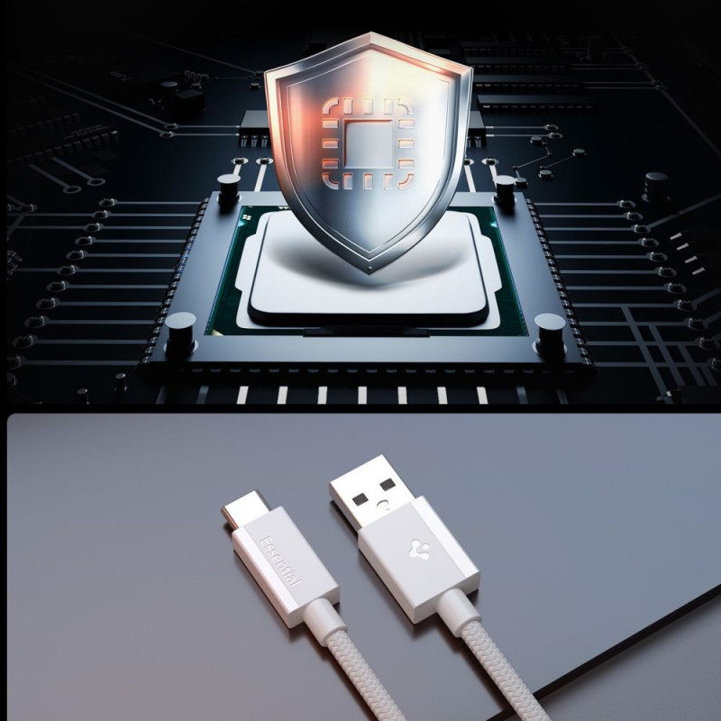 Spigen EB6015AC Essential cabo USB-C 60W 150 cm, branco