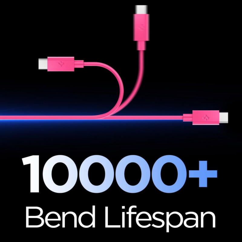 Spigen EB6010CC Cabo USB-C para USB-C Essential 60W 100 cm, Rosa