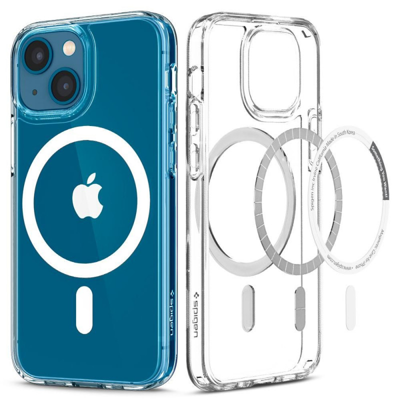 Spigen Ultra Hybrid Mag MagSafe Capa para Apple iPhone 13 mini, Branca