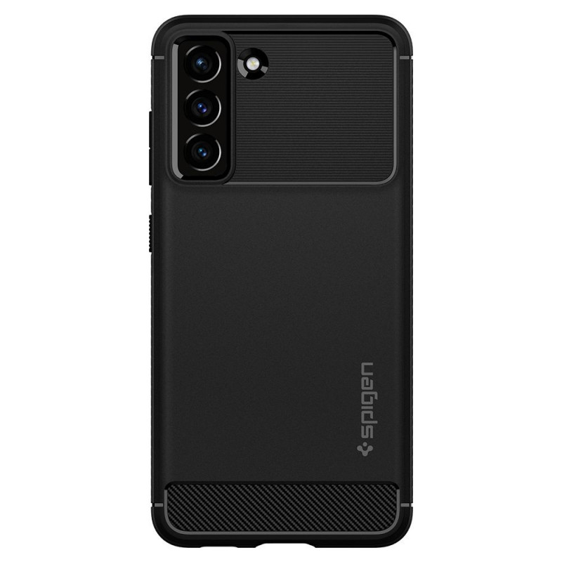 Capa Rugged Armor Spigen para Samsung Galaxy S21 FE, preta mate