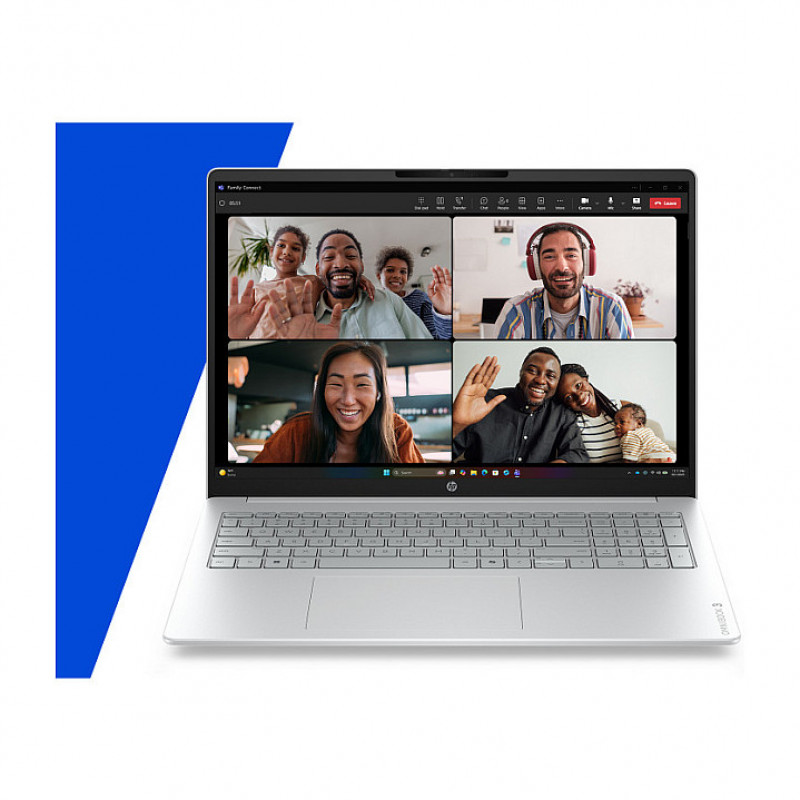 HP OmniBook 3 16-bu0057ngx 16" WUXGA portátil, Intel Core Ultra 5 225U, 16 GB RAM, 512 GB SSD, Windows 11 Home, German keyboard (QWERTZ), prateado