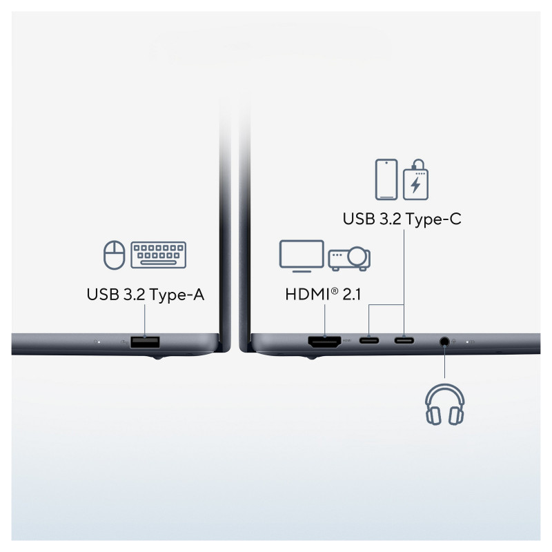 ASUS Zenbook 14 UX3480QA-U1023W portátil, 14" WUXGA, Snapdragon X1-26-100, 16 GB RAM, 512 GB SSD, Windows 11 Home
