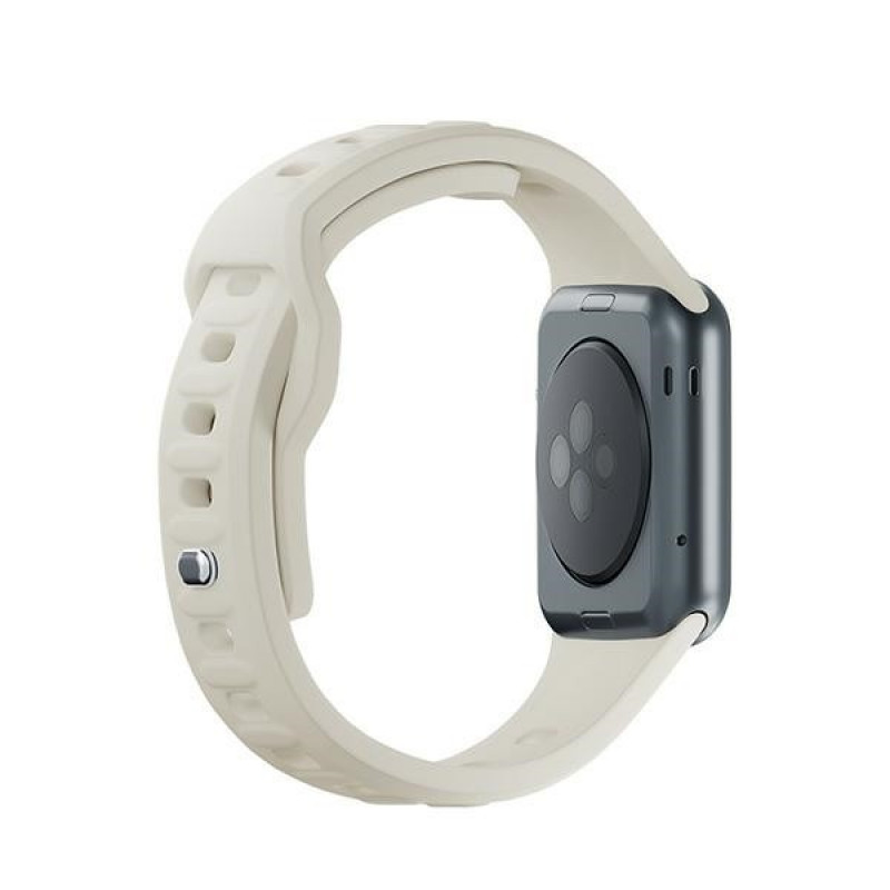 Pulseira de silicone 3mk para Apple Watch 42/44/45/49 mm, bege